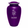 Rose Cremation Urn - Purple Luster