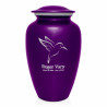 Hummingbird Cremation Urn - Purple Luster