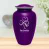Shamrock Cremation Urn - Purple Luster