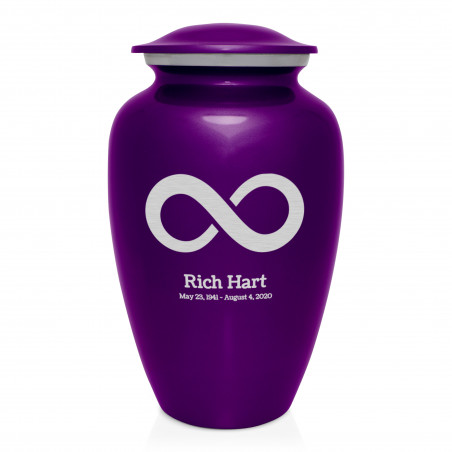 Infinity Cremation Urn - Purple Luster