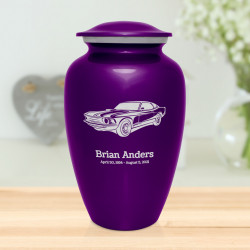 Muscle Car Cremation Urn - Purple Luster