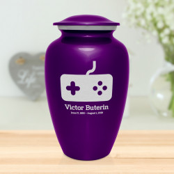 Gaming Cremation Urn - Purple Luster
