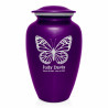 Butterfly Cremation Urn - Purple Luster