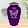 Butterfly Cremation Urn - Purple Luster