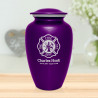 Firefighter Cremation Urn - Purple Luster