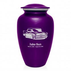 Classic Car Cremation Urn - Purple Luster