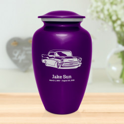 Classic Car Cremation Urn - Purple Luster
