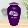 Semi Truck Cremation Urn - Purple Luster
