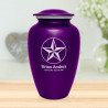 Texas Star Cremation Urn - Purple Luster