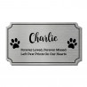 DIY Pet Cremation Urn Plate - Brushed Silver - 4" w x 2.25" h