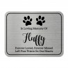 DIY Pet Cremation Urn Plate - Brushed Silver - 3.25" w x 2.5" h