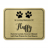 DIY Pet Cremation Urn Plate - Brushed Gold - 3.25" w x 2.5" h