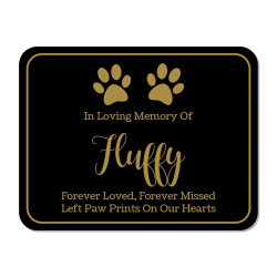 DIY Pet Cremation Urn Plate - Black - 3.25" w x 2.5" h