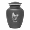 Small French Bulldog Dog Cremation Urn - Gunmetal Gray