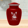 Small Corgi Dog Cremation Urn - Ruby Red