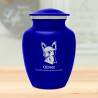 Small Chihuahua Dog Cremation Urn - Midnight Blue