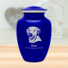 Large Yellow Lab Dog Cremation Urn - Midnight Blue