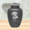 Large Yellow Lab Dog Cremation Urn - Gunmetal Gray