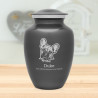 Large French Bulldog Dog Cremation Urn - Gunmetal Gray