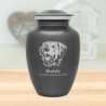 Large Golden Retriever Dog Cremation Urn - Gunmetal Gray