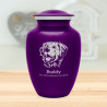 Large Golden Retriever Dog Cremation Urn - Purple Luster