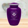 Large Rottweiler Dog Cremation Urn - Purple Luster