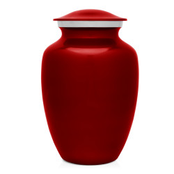 Large Rottweiler Dog Cremation Urn - Ruby Red
