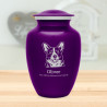 Large Corgi Dog Cremation Urn - Purple Luster