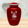 Large Corgi Dog Cremation Urn - Ruby Red