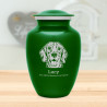 Large Beagle Dog Cremation Urn - Shamrock Green