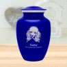 Large Poodle Dog Cremation Urn - Midnight Blue