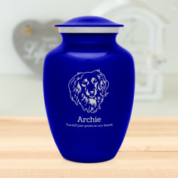 Large Dachshund Dog Cremation Urn - Midnight Blue