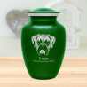 Large Boxer Dog Cremation Urn - Shamrock Green