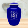 Large Border Collie Dog Cremation Urn - Midnight Blue