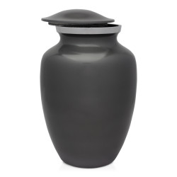 Large Pug Dog Cremation Urn - Gunmetal Gray
