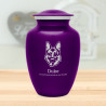 Large German Shepherd Dog Cremation Urn - Purple Luster