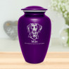 Extra Large Black Lab Dog Cremation Urn - Purple Luster