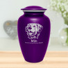 Extra Large Golden Retriever Dog Cremation Urn - Purple Luster