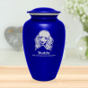 Extra Large Poodle Dog Cremation Urn - Midnight Blue