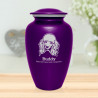 Extra Large Poodle Dog Cremation Urn - Purple Luster