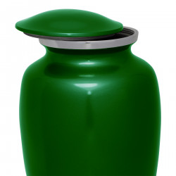 Extra Large Poodle Dog Cremation Urn - Shamrock Green