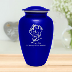 Extra Large German Shorthaired Pointer Dog Cremation Urn - Midnight Blue