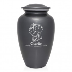 Extra Large German Shorthaired Pointer Dog Cremation Urn - Gunmetal Gray