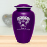Extra Large Boxer Dog Cremation Urn - Purple Luster
