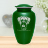 Extra Large Boxer Dog Cremation Urn - Shamrock Green