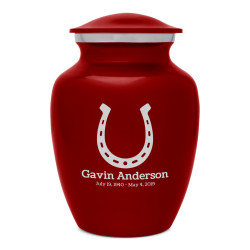 Horseshoe Sharing Urn - Ruby Red