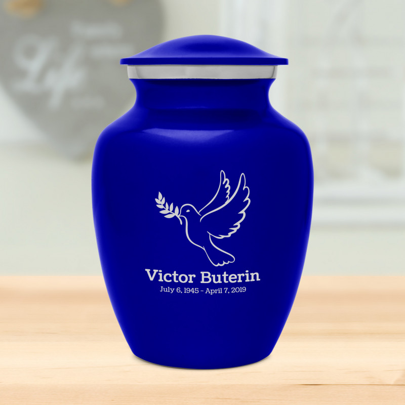 Peace Dove Sharing Urn - Midnight Blue