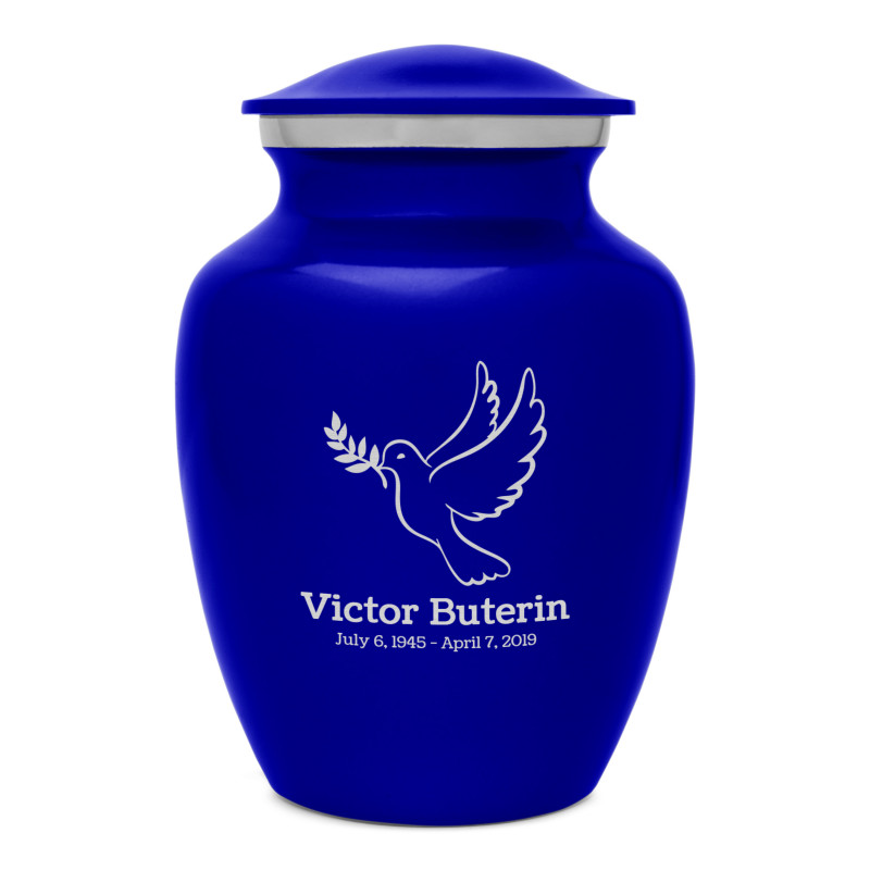 Peace Dove Sharing Urn - Midnight Blue