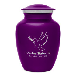 Peace Dove Sharing Urn - Purple Luster