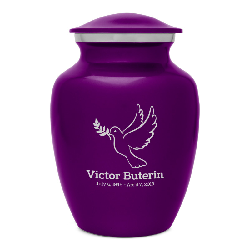 Peace Dove Sharing Urn - Purple Luster